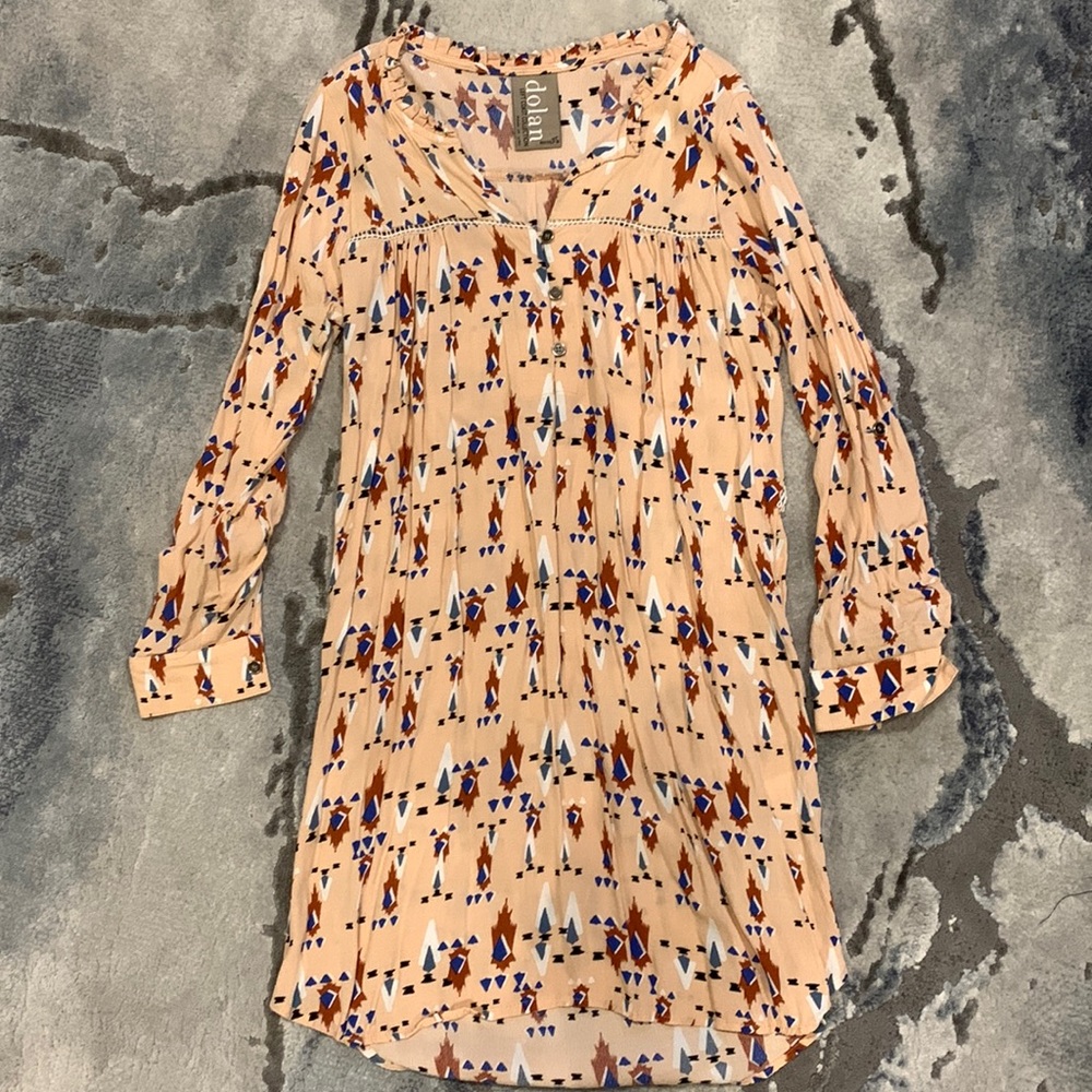 Anthropologie Patterned Shirtdress Sz XSP